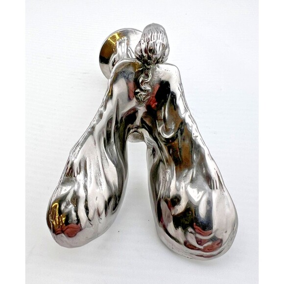 Vtg Rolls Royce Hood Ornament Spirit Of Ecstasy Phantom II Emblem Silver Lady - Picture 6 of 11